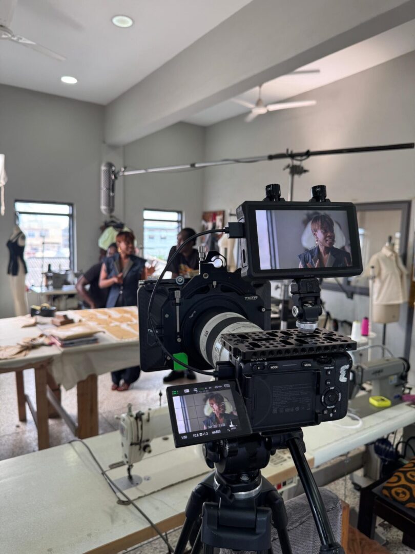 Behind-the-scenes of a fashion shoot