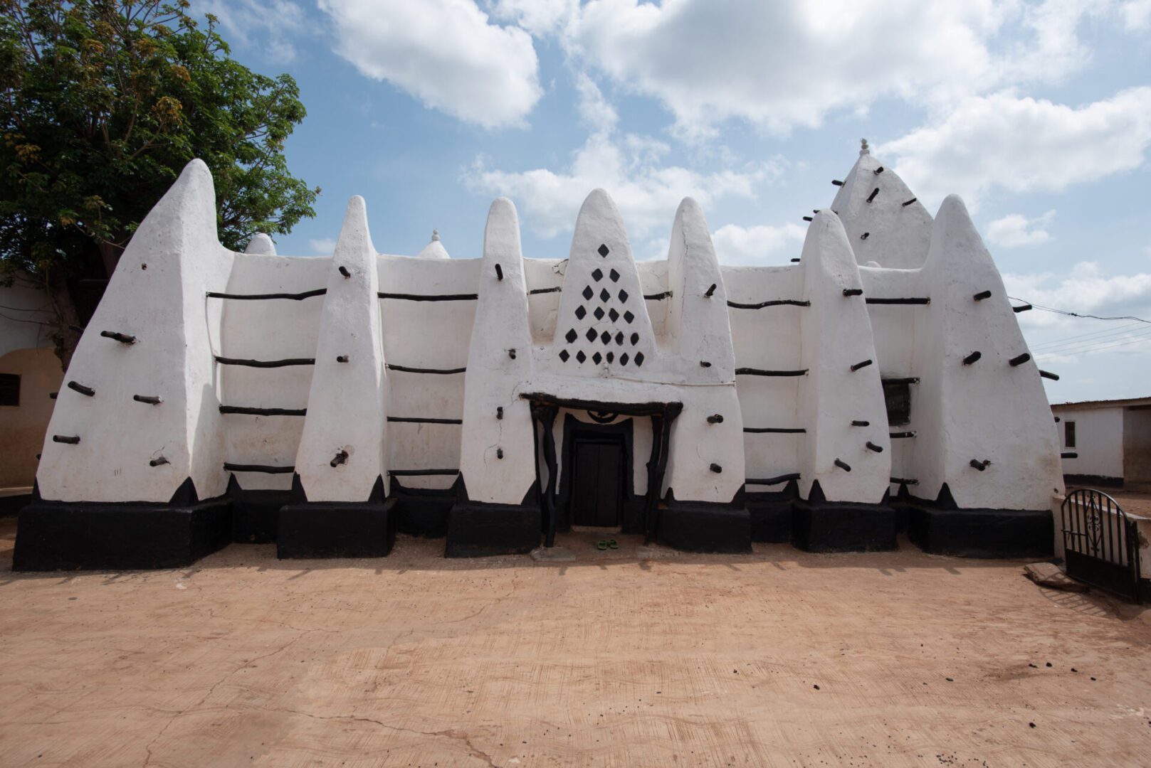 Unique architecture with pointed roofs