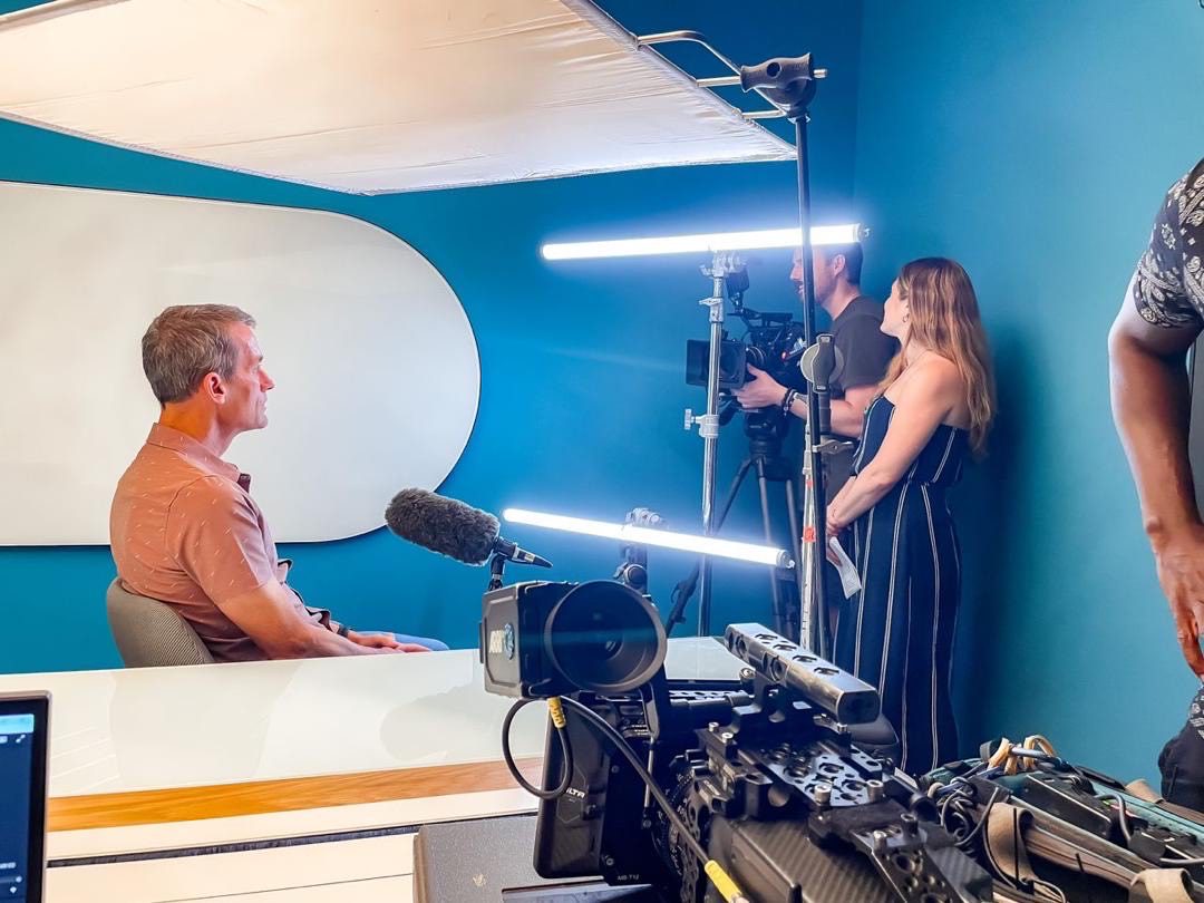 Behind-the-scenes of video production
