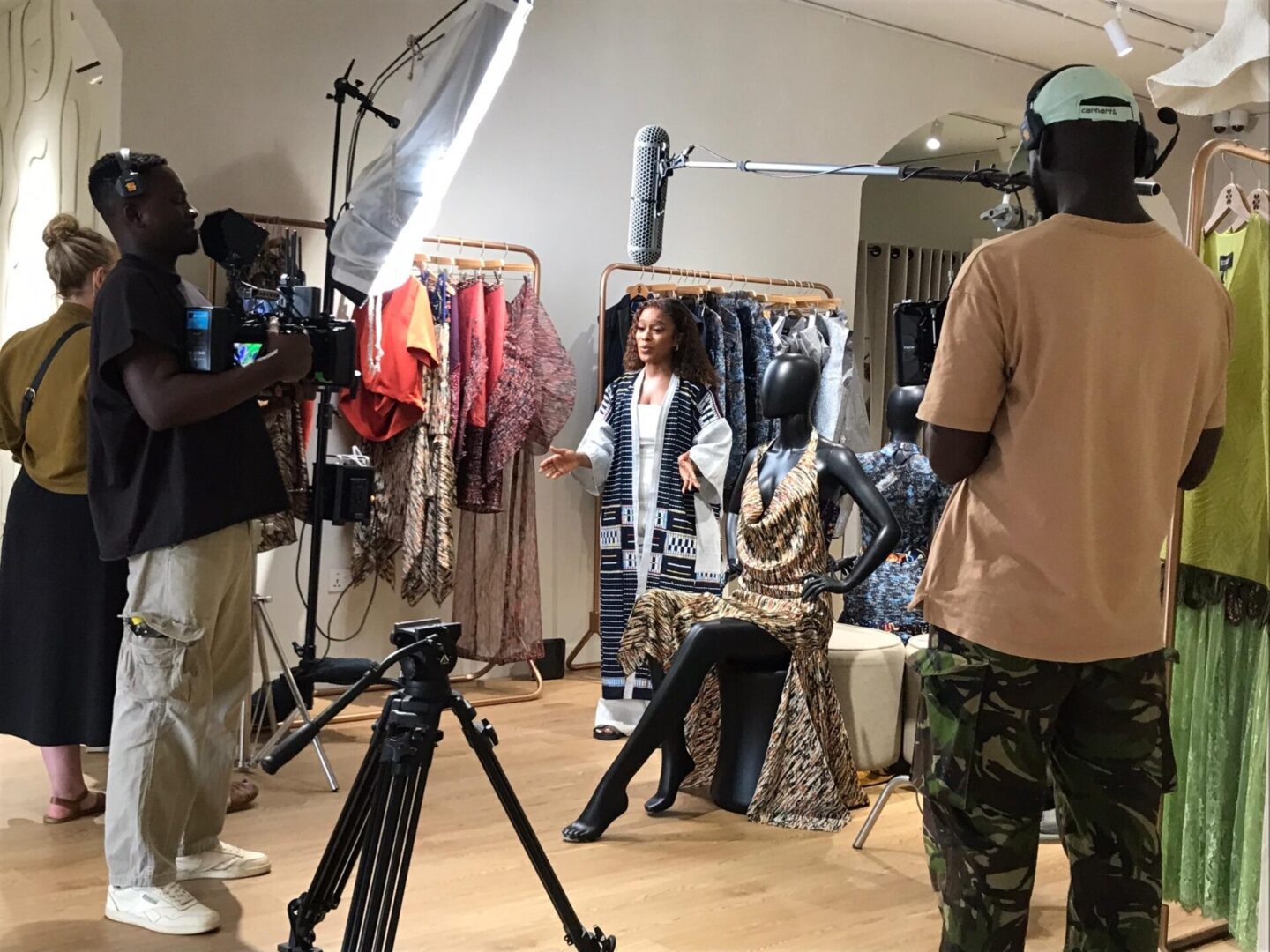 Behind-the-scenes of fashion shoot