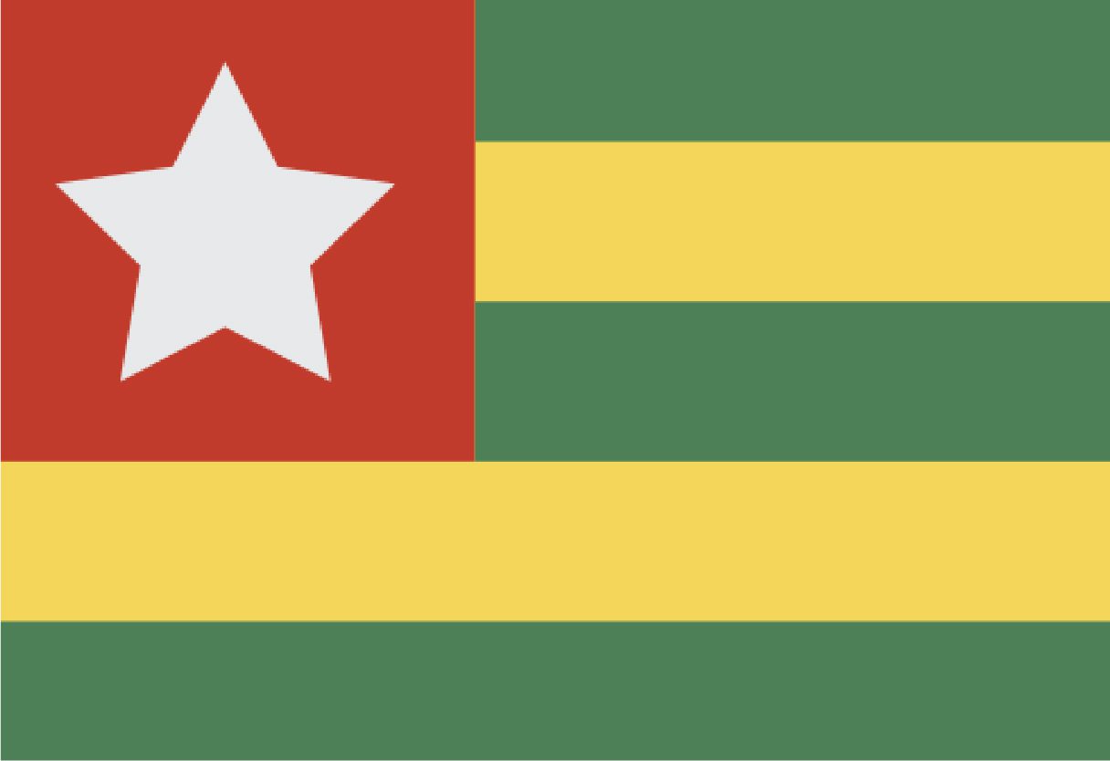 Togo national flag with star