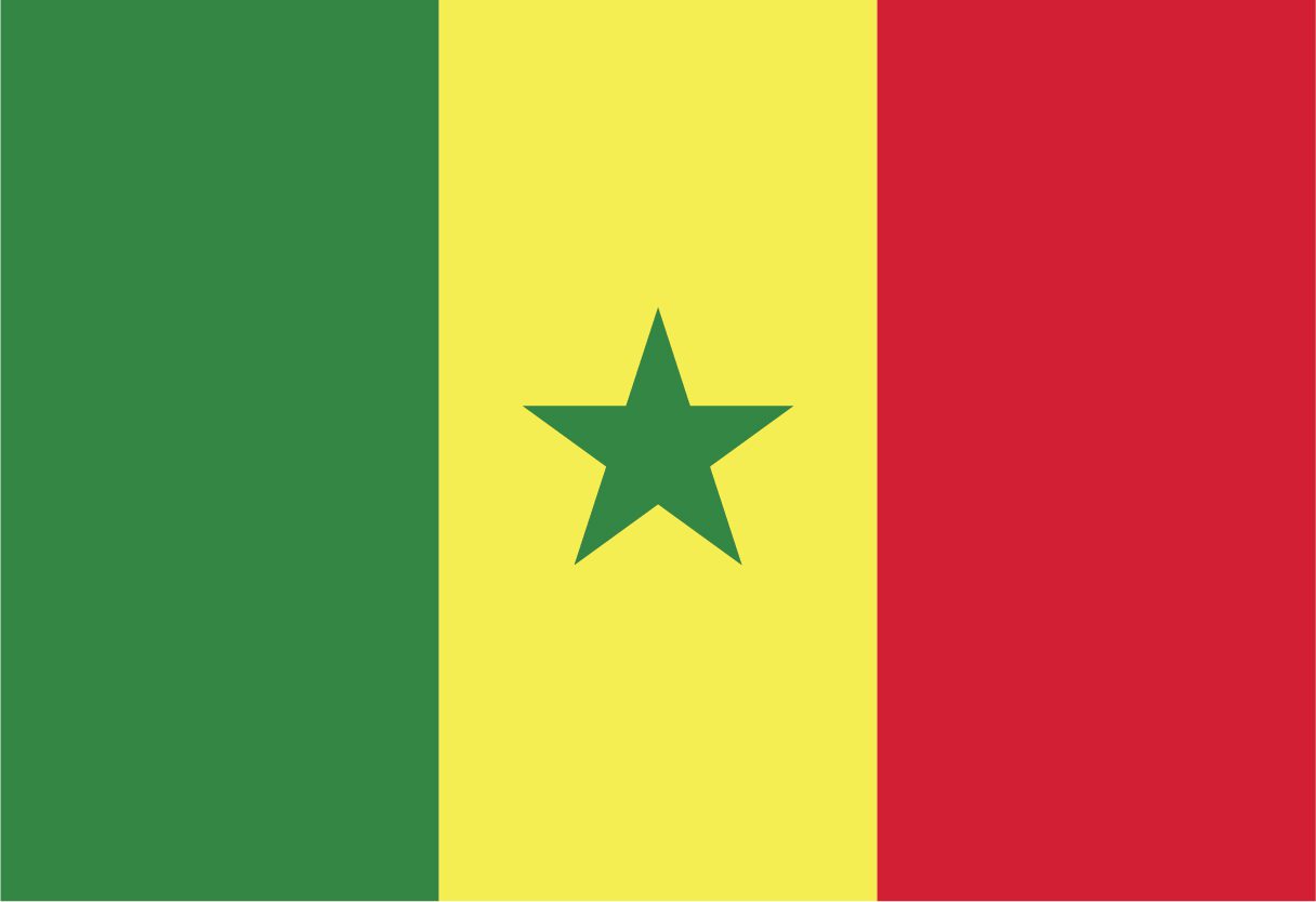 Green, yellow, red stripes with star