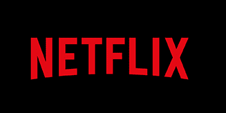 Netflix logo on black background