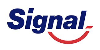 Signal logo with red smile curve